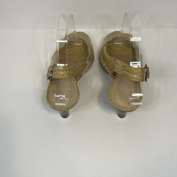 2 for $20. Alex Marie Yellow Leather Open Toe Snake skin design women's size 9. - Picture 2 of 9